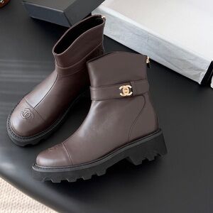 Chanel Women’s Chic Brown Ankle Boots